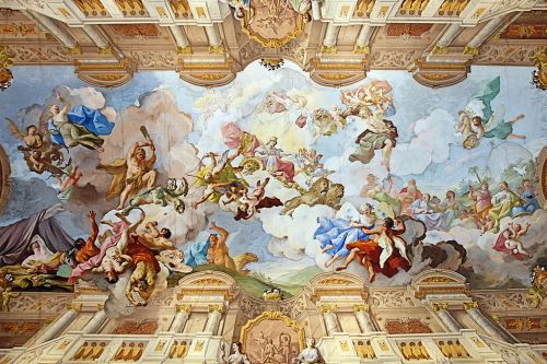 Ceiling_painting_of_the_Marble_Hall_-_Melk_Abbey_-_Austria